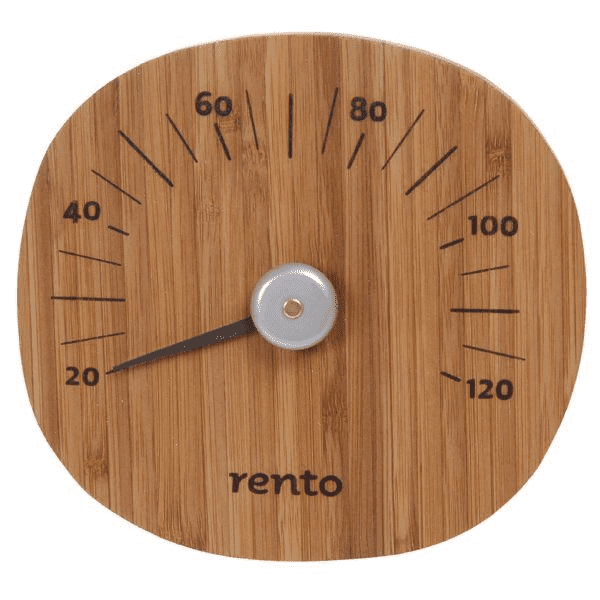 RENTO Bamboo Sauna Thermometer