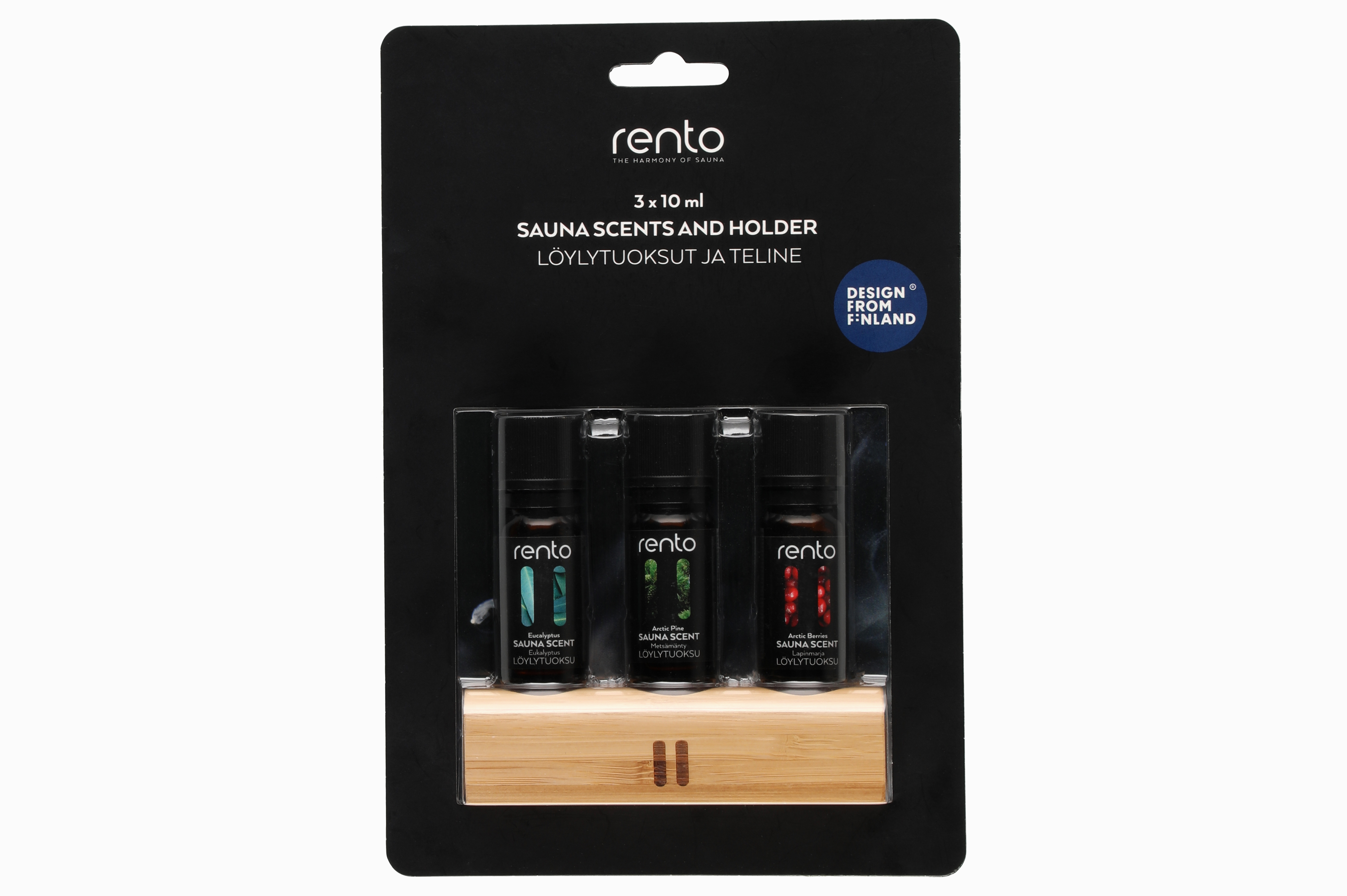 Rento Sauna scent 3 x 10 ml in bamboo holder